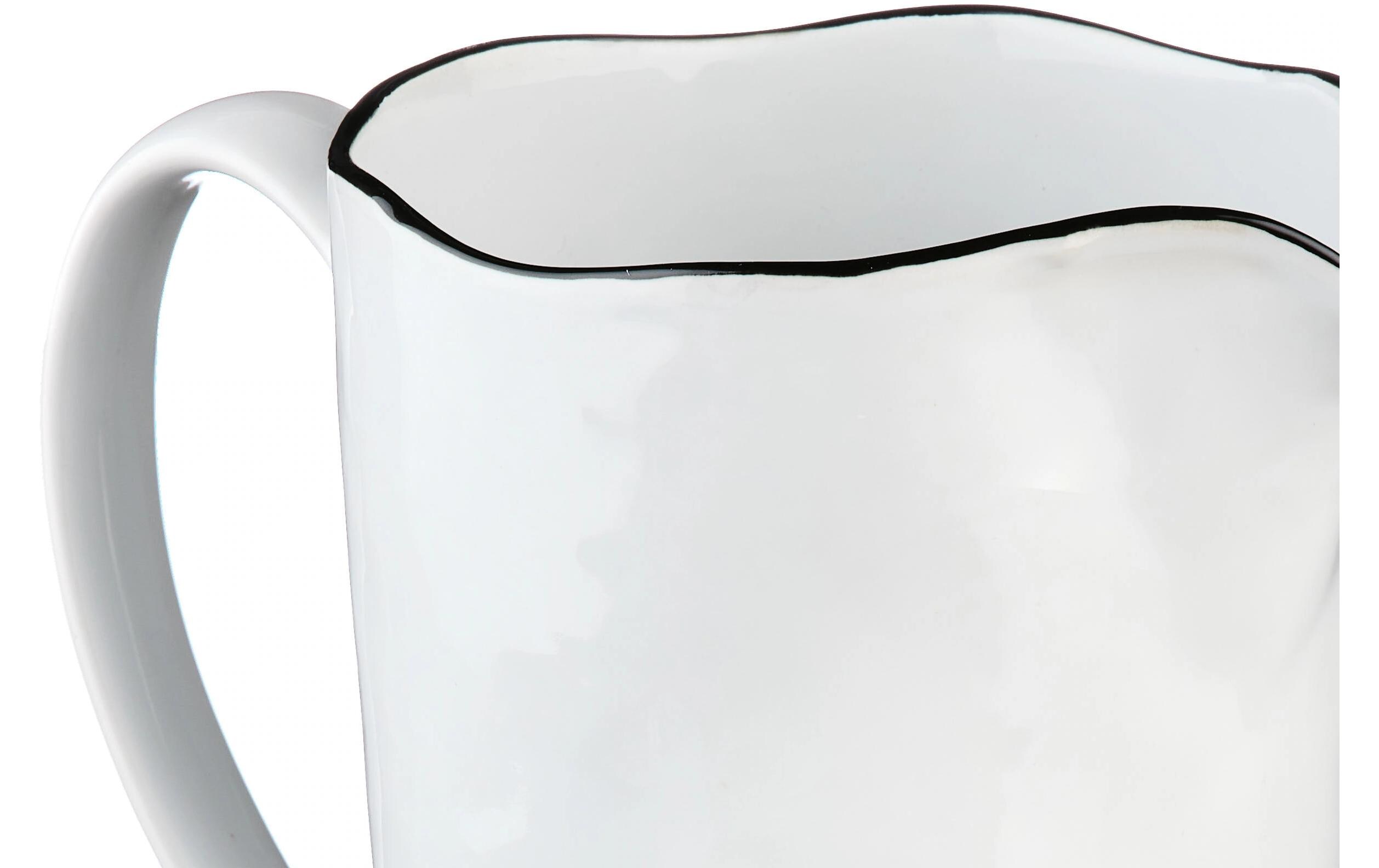 Krug Pure 2.4 l, WeissSteingut-Karaffe, Wasserkrug, Servierkanne