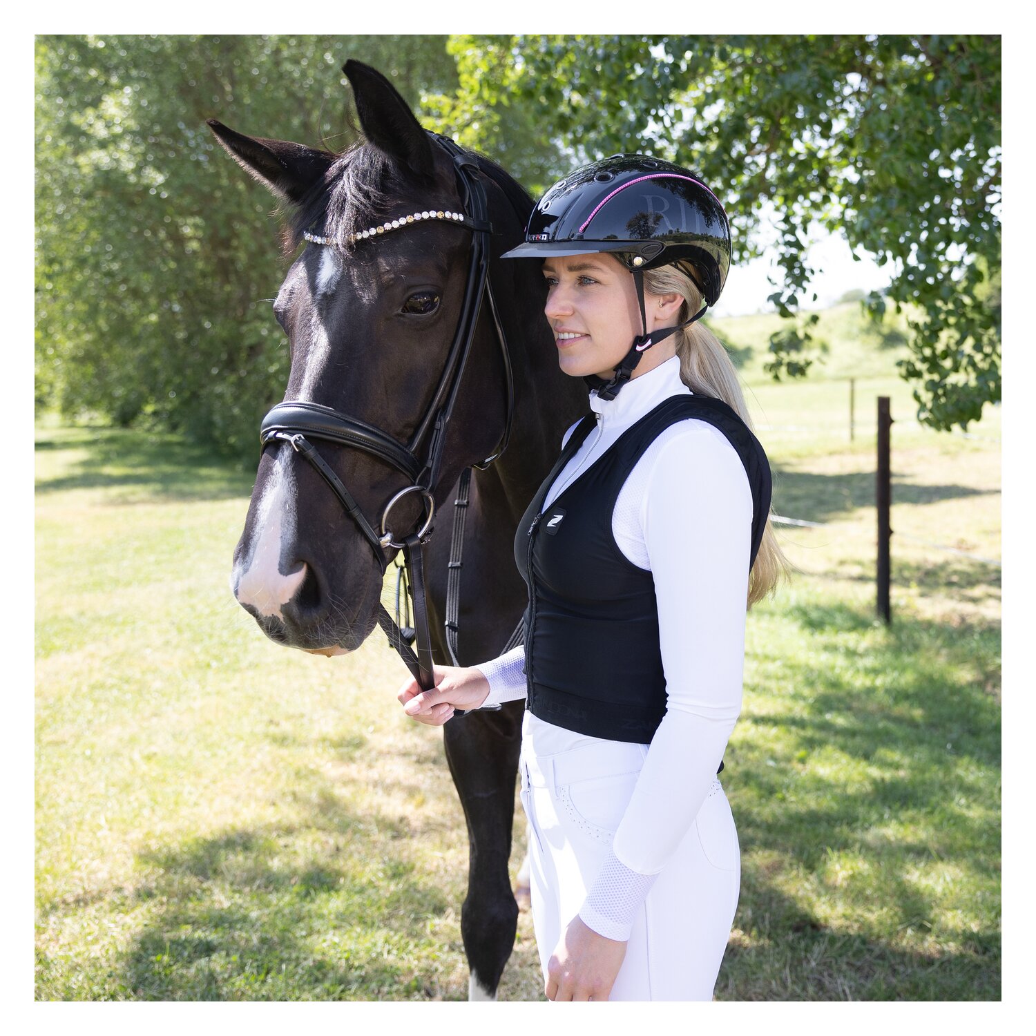 RIDE now by CASCO Reithelm  - schwarz glanz