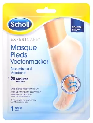 Scholl Expert Care Masque Pieds à l'huile de Macadamia - 1 Paire