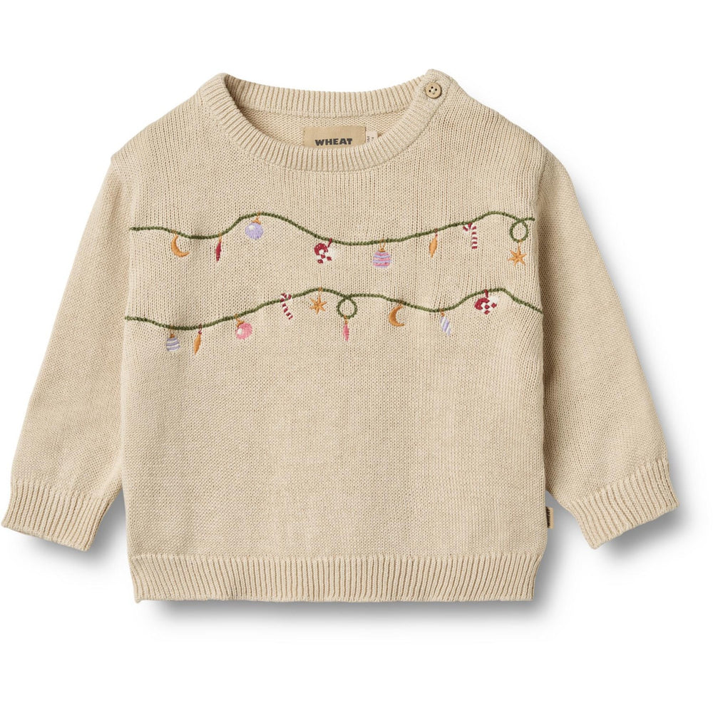 Køb Wheat Offwhite Strik Pullover Embr. Lisa