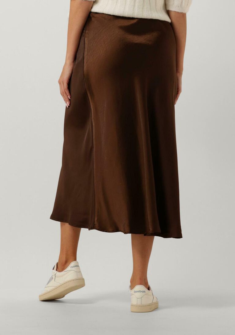 NOTRE-V bruine notre-v midirok satin skirt