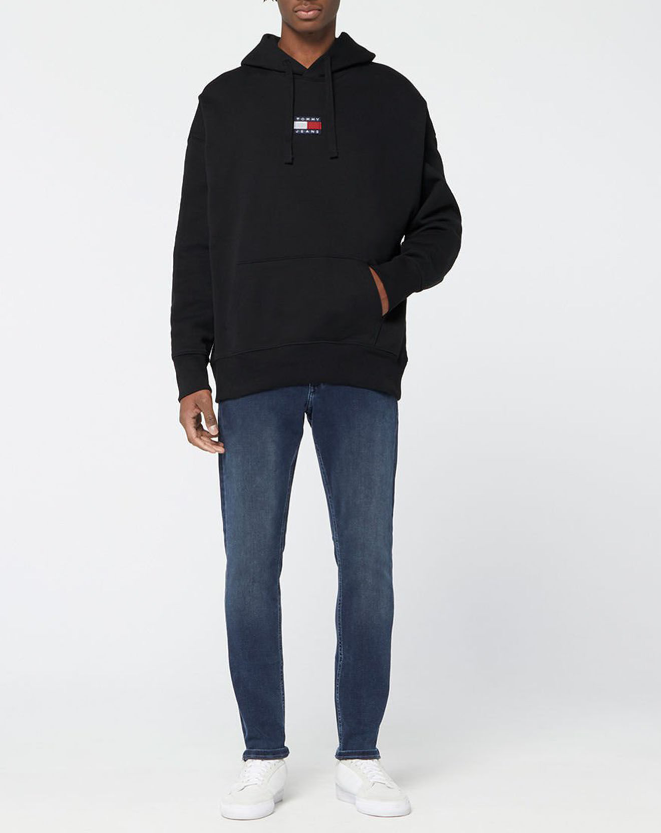 Tommy Jeans Sweat à capuche Tommy Badge noir