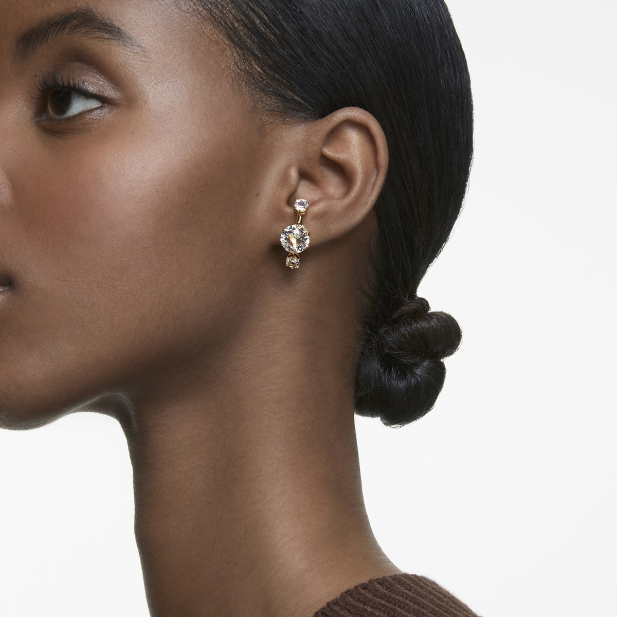 Boucles d'oreilles Swarovski Constella dorées