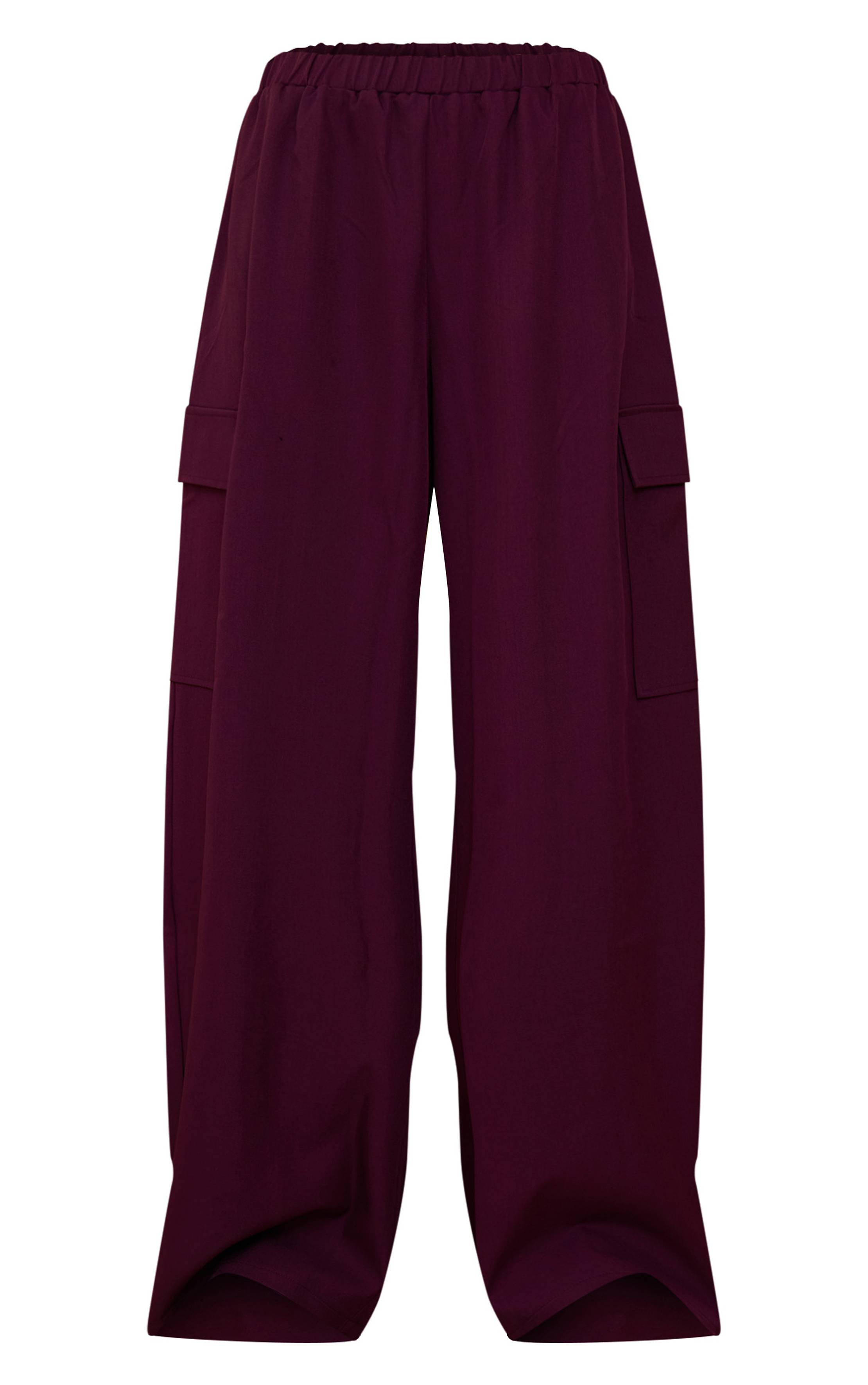 Prune Pantalon Cargo Large Tissé