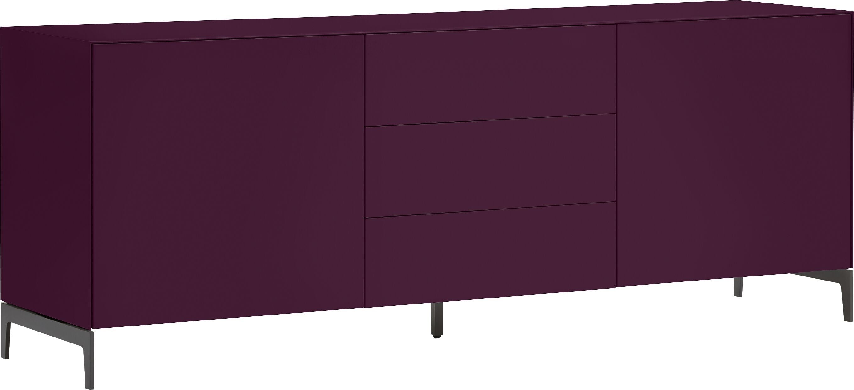 LUX Lowboard - Aubergine / B: 180.0 cm x T: 46.0 cm x H: 68.0 cm