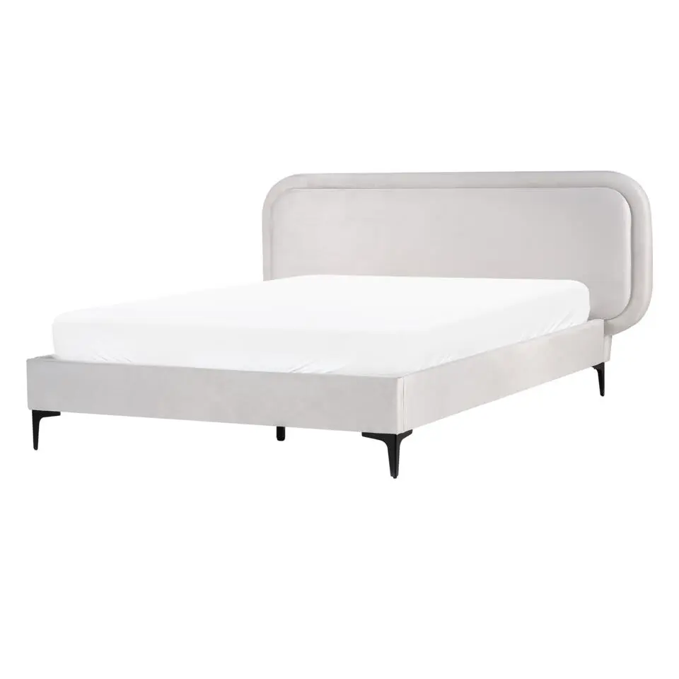 SUZETTE - Tweepersoonsbed - Lichtgrijs - 140 x 200 cm - Polyester