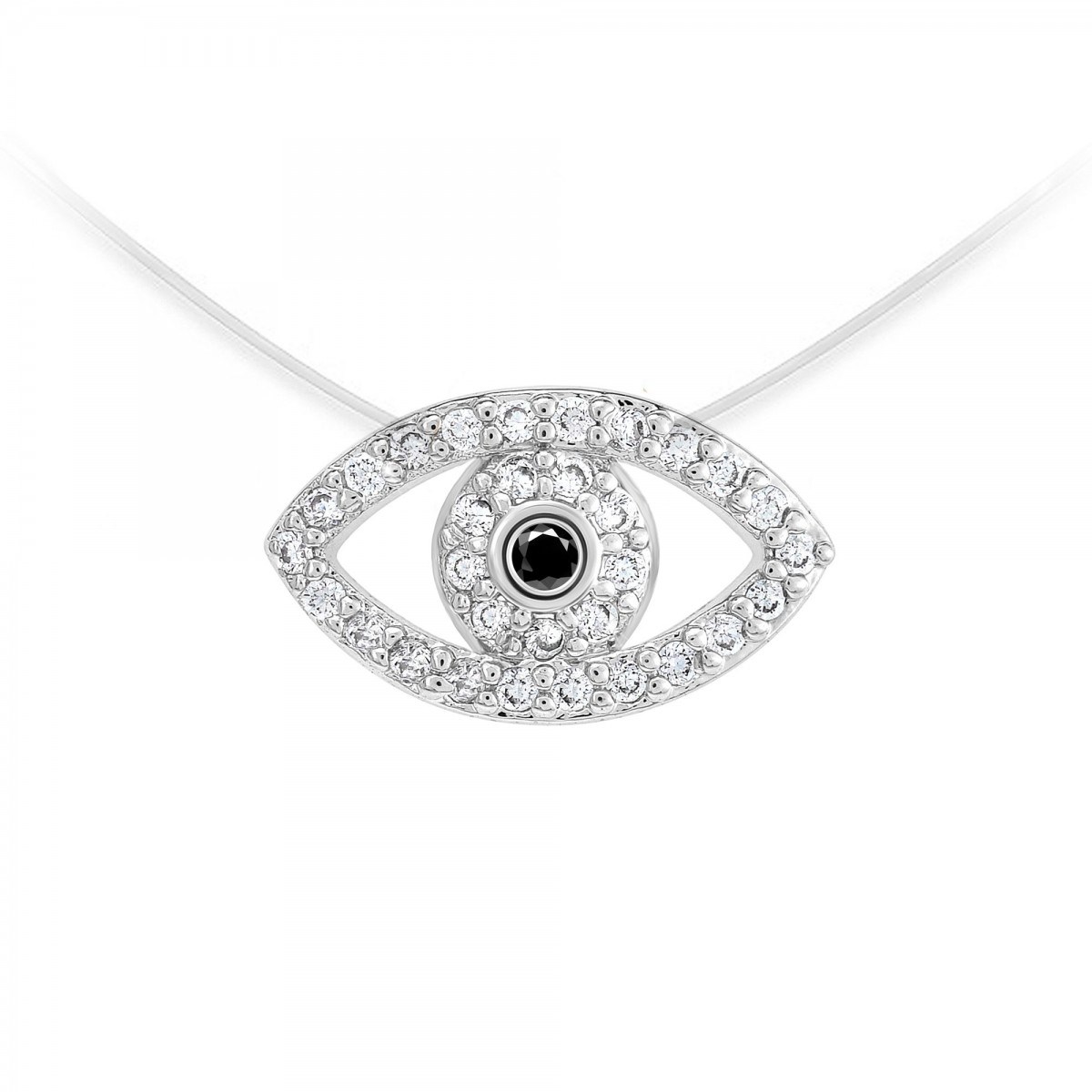 Collier nylon SC Crystal orné de Cristaux scintillants