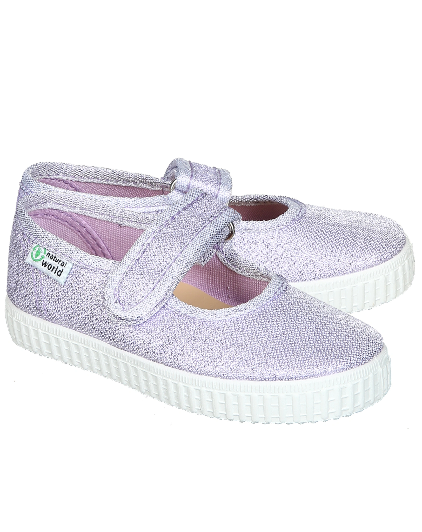 Canvas-Spangenschuhe GLITTER in lila