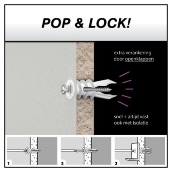Toggler gipsplaatplug mini SPM 9.5-15 mm 20 stuks