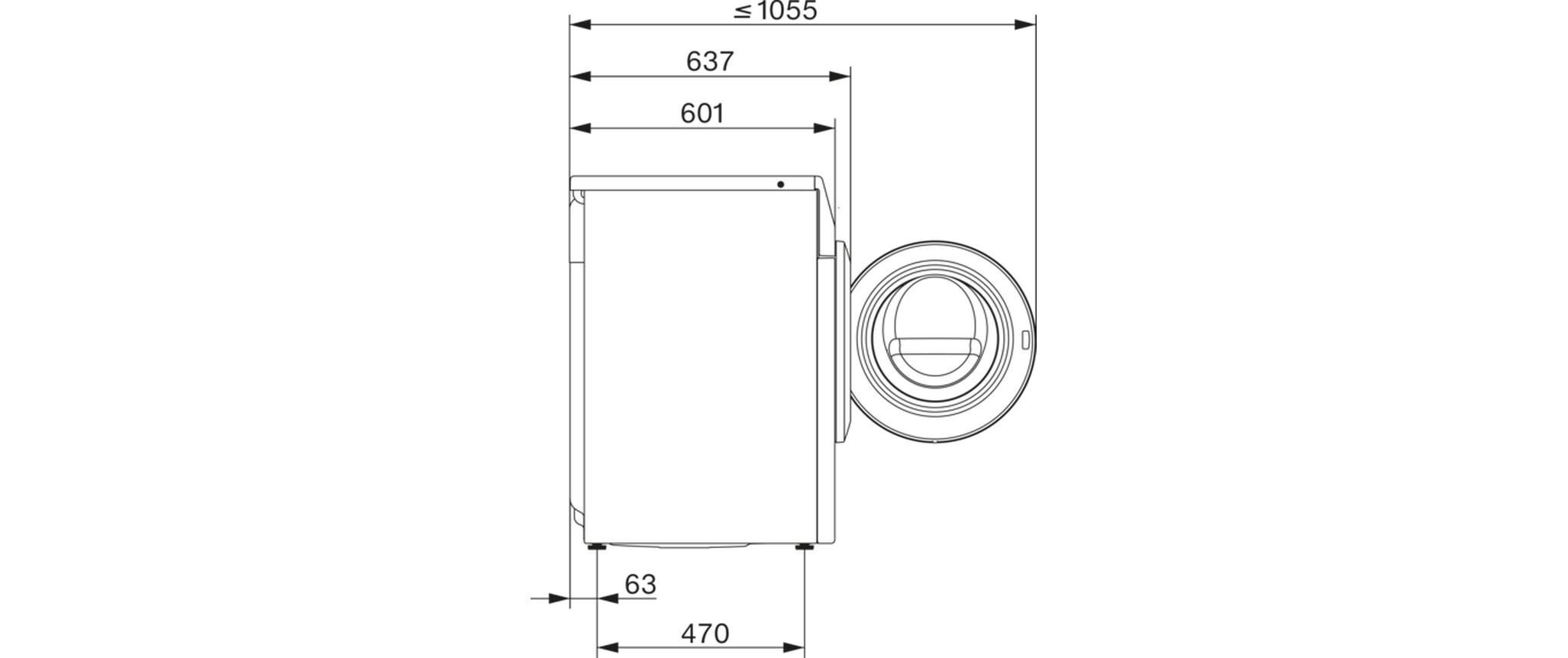 Waschtrockner WTD 100-60 CH 8 kg / 5 kg<br>Tumbler zum Waschen und Trocknen in einem