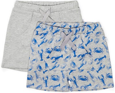 Luca & Lola Ricolo Shorts 2-pack, Grey Melange