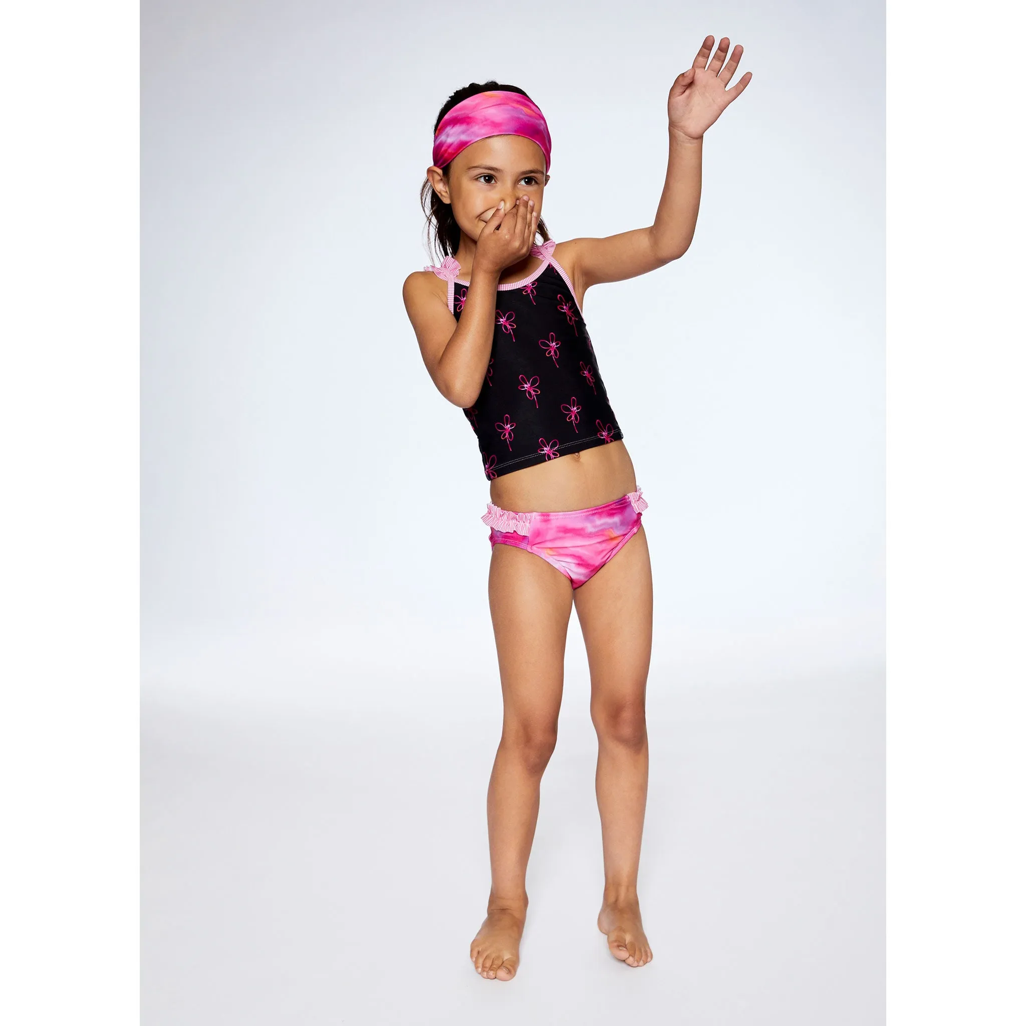 Deux par Deux Maillot UV 2 Pièces Fleurs 2-6ans