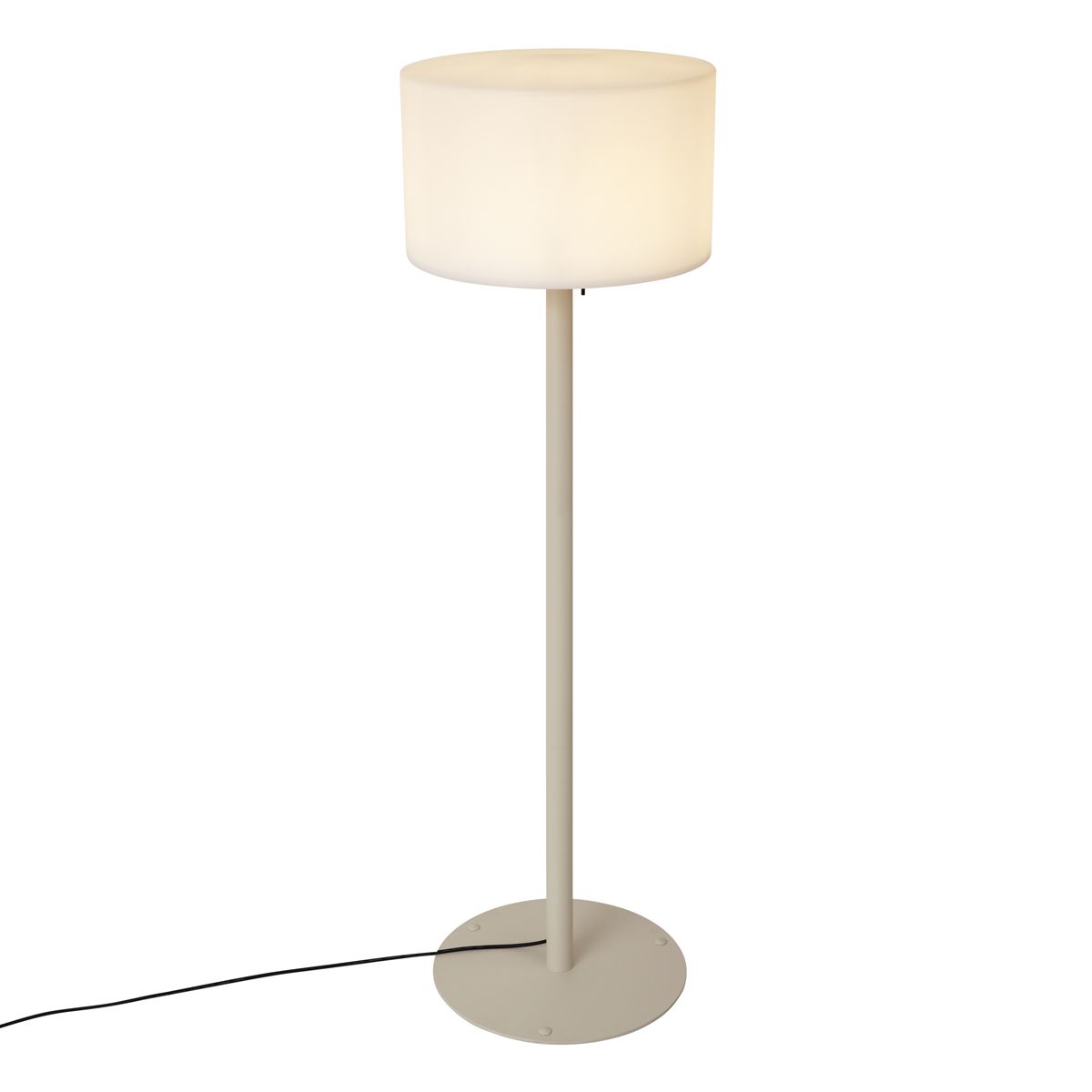 Scandinavische buiten vloerlamp beige met witte kap IP44 - Mississippi