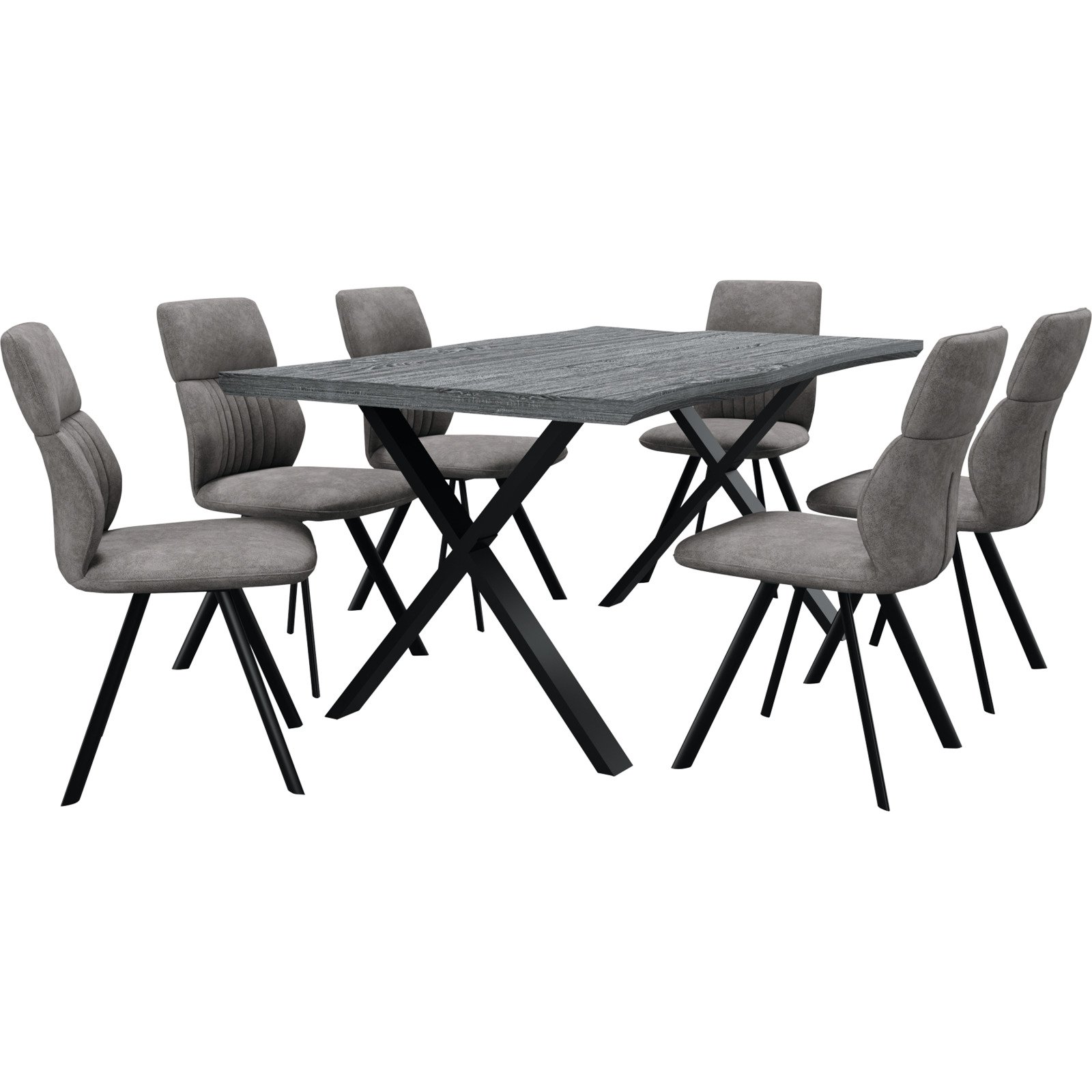 Tisch Colorado MDF Eiche grau 160 x 75 x 90 cm
