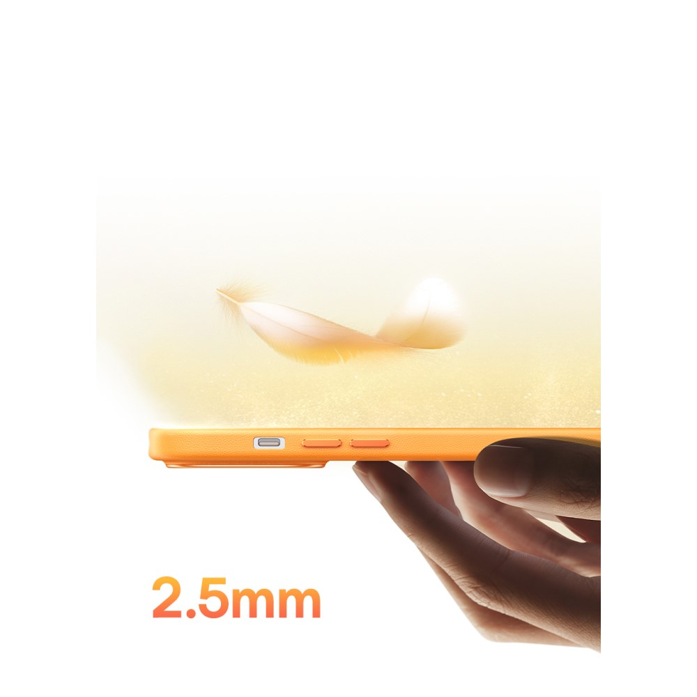 iPhone 15 Pro Leder Hardcase Schutzhülle - Schwarz