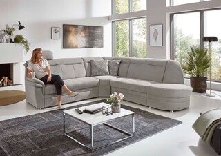 Ecksofa Mecheln Stoffbezug Belle silver 12