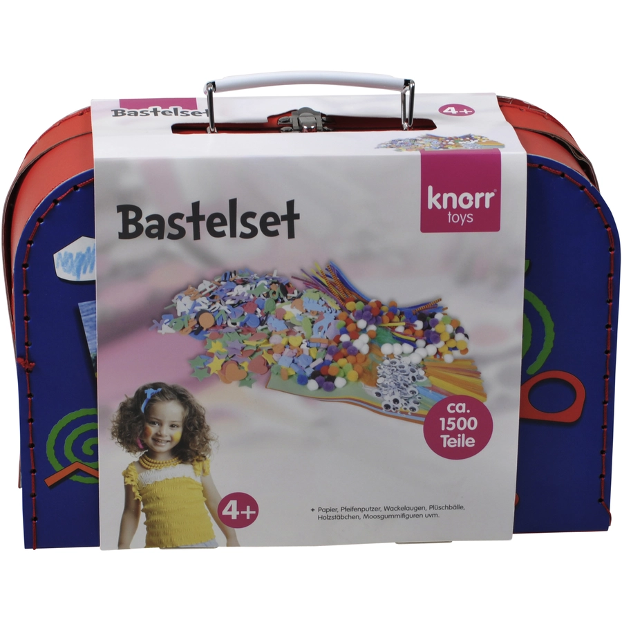 knorr toys® Bastelkoffer Creative case1500-tlg. blau