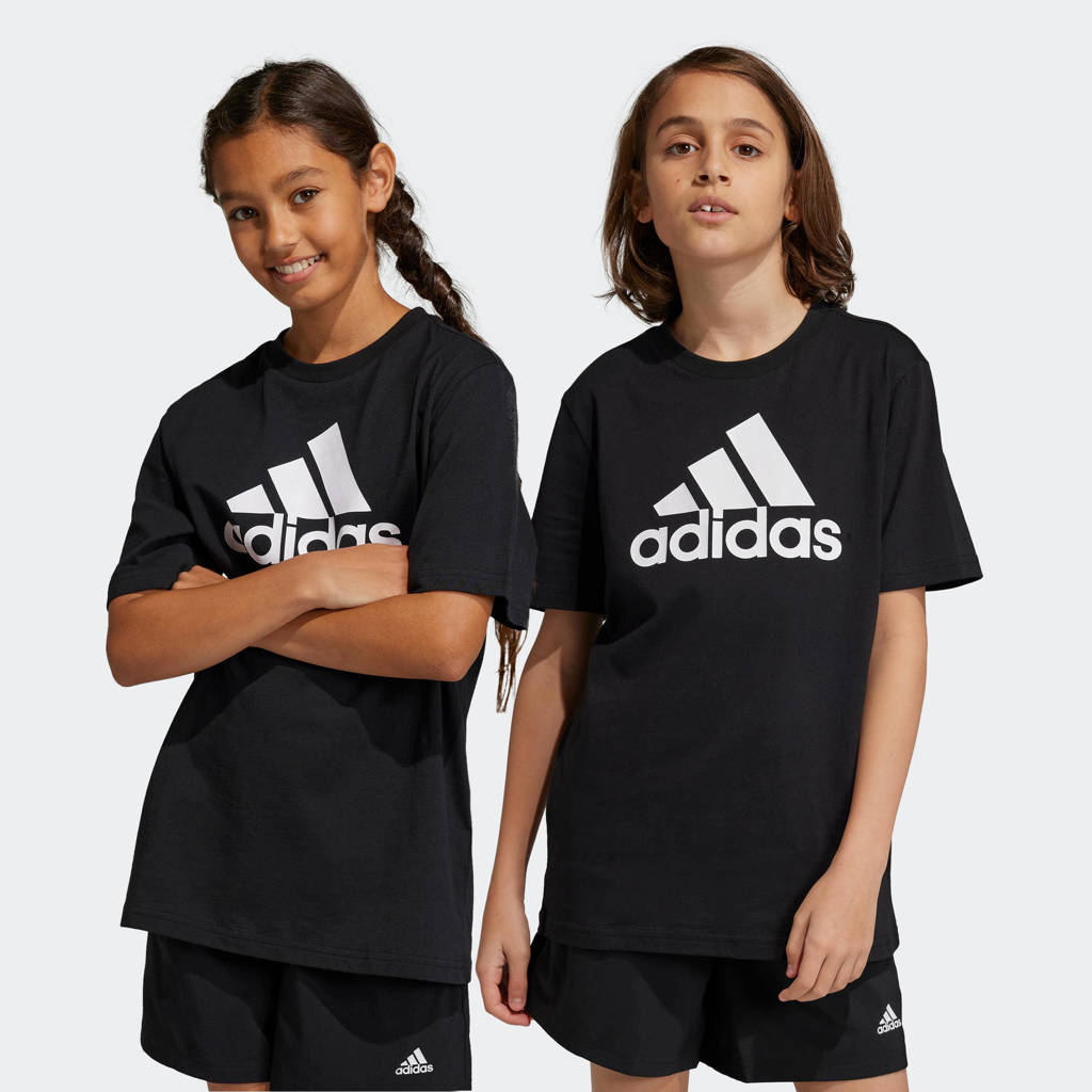 adidas T-shirt zwart/wit