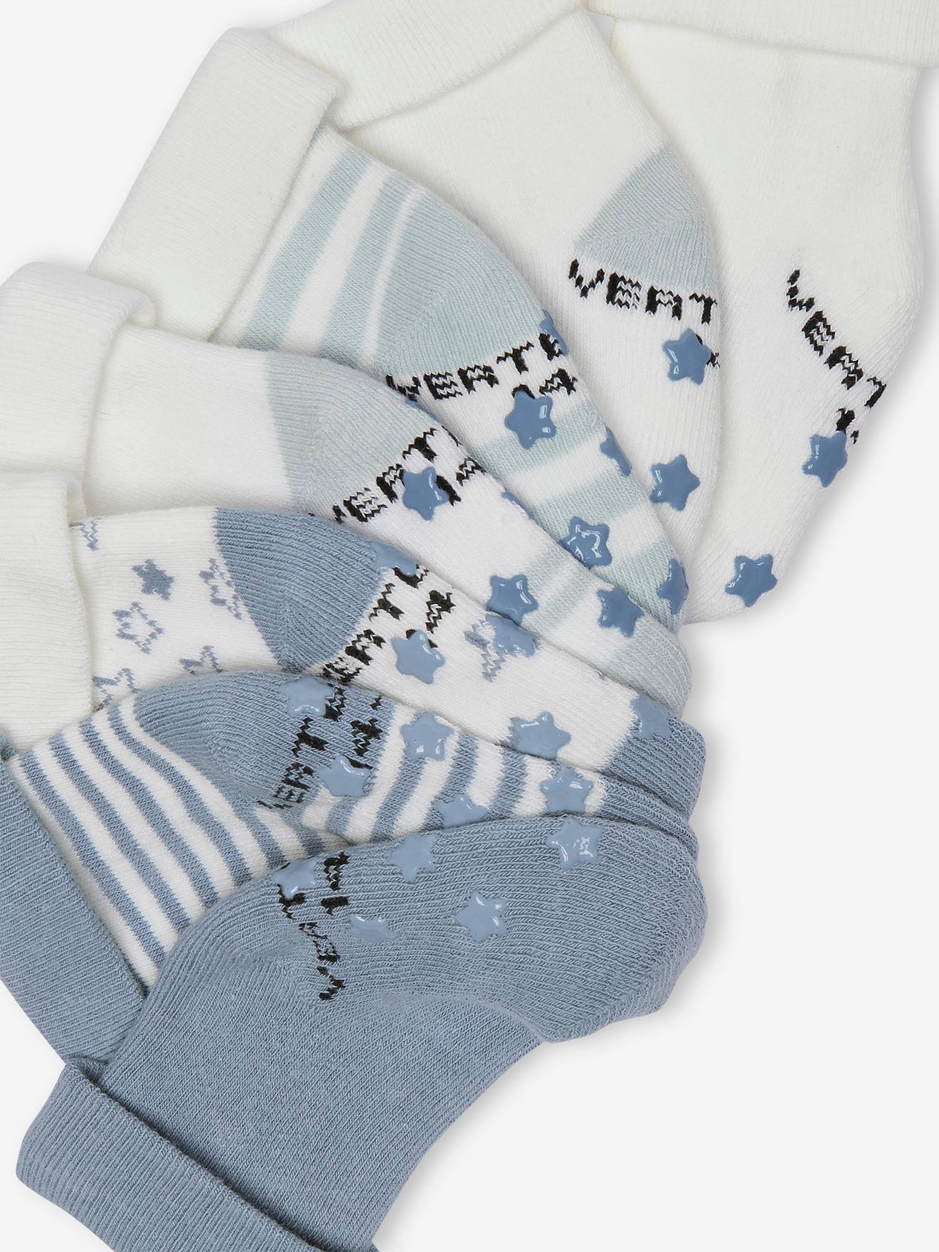 Pacote com 7 pares de meias de bebê 
