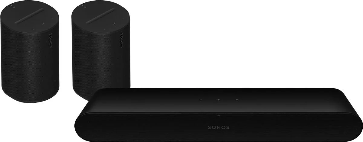Sonos Ray 4.0 Era 100 Noir (1 Sonos Ray et 2 Sonos One SL) Home-cinéma sans fil