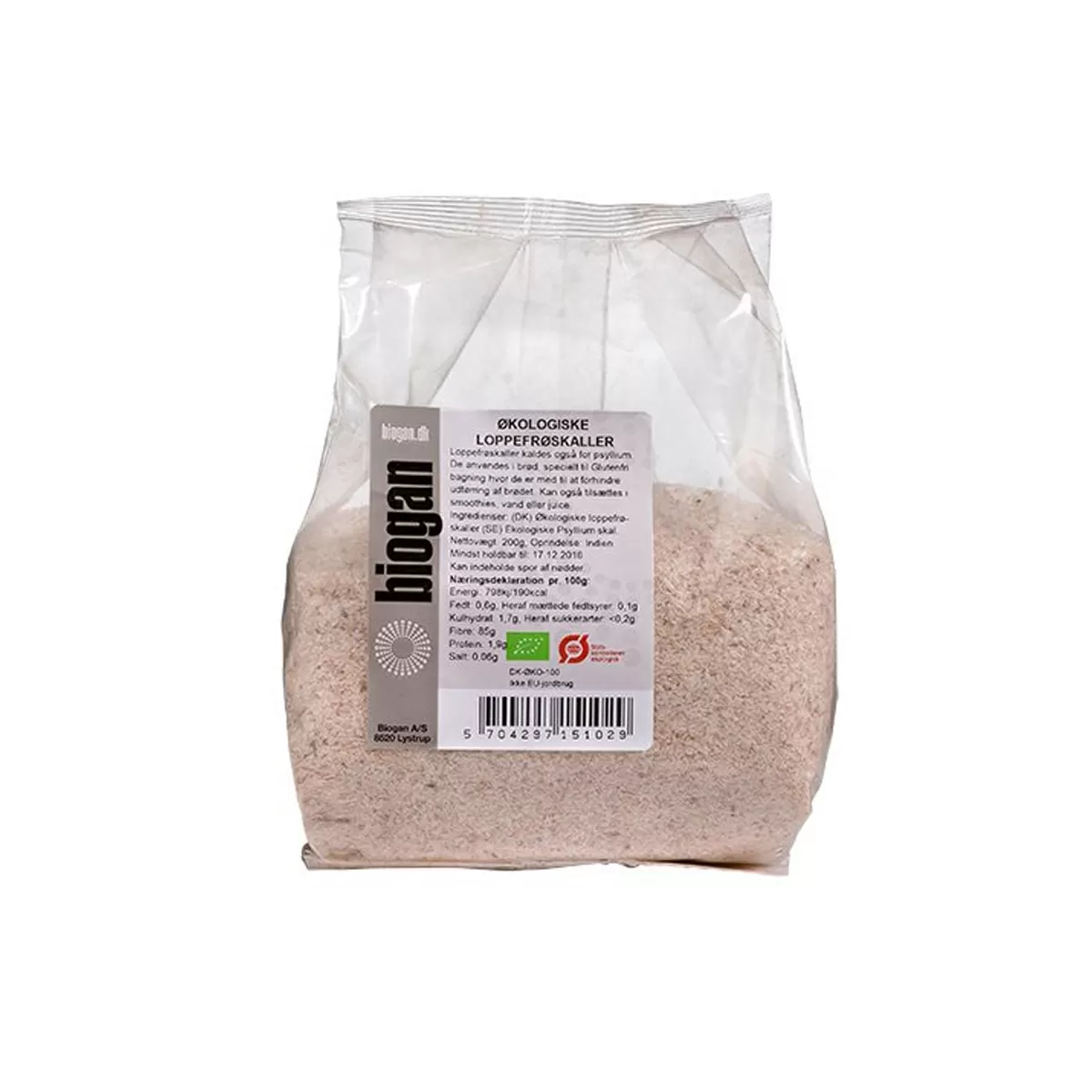 Biogan Loppefrøskaller psyllium Ø - 200 g