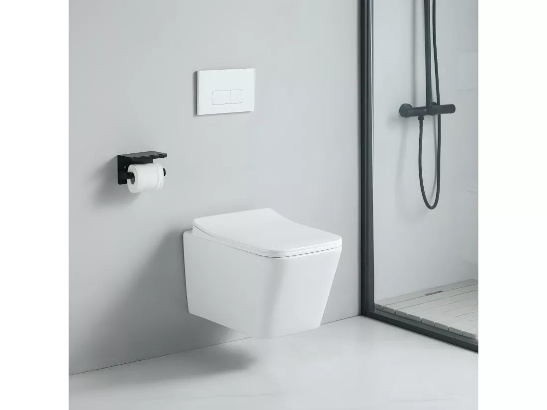 Cuvette WC suspendu CALETO - sans bride et avec frein de chute