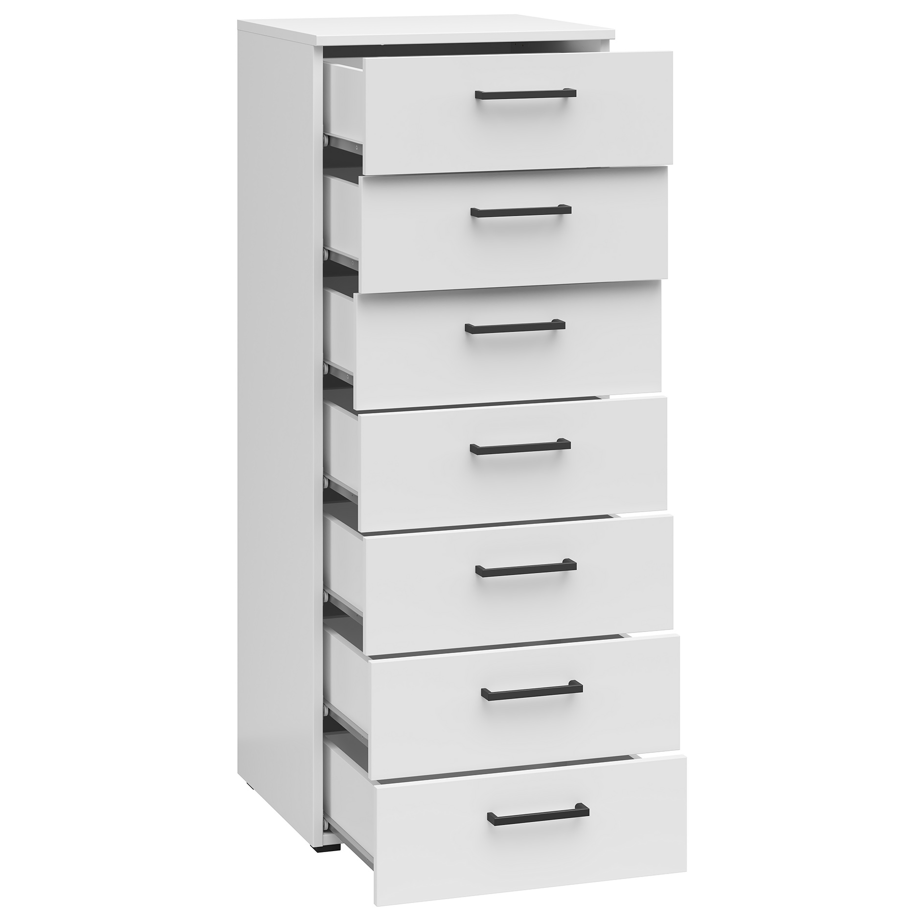 Kommode - weiß - 7 Schubkästen - 45 cm