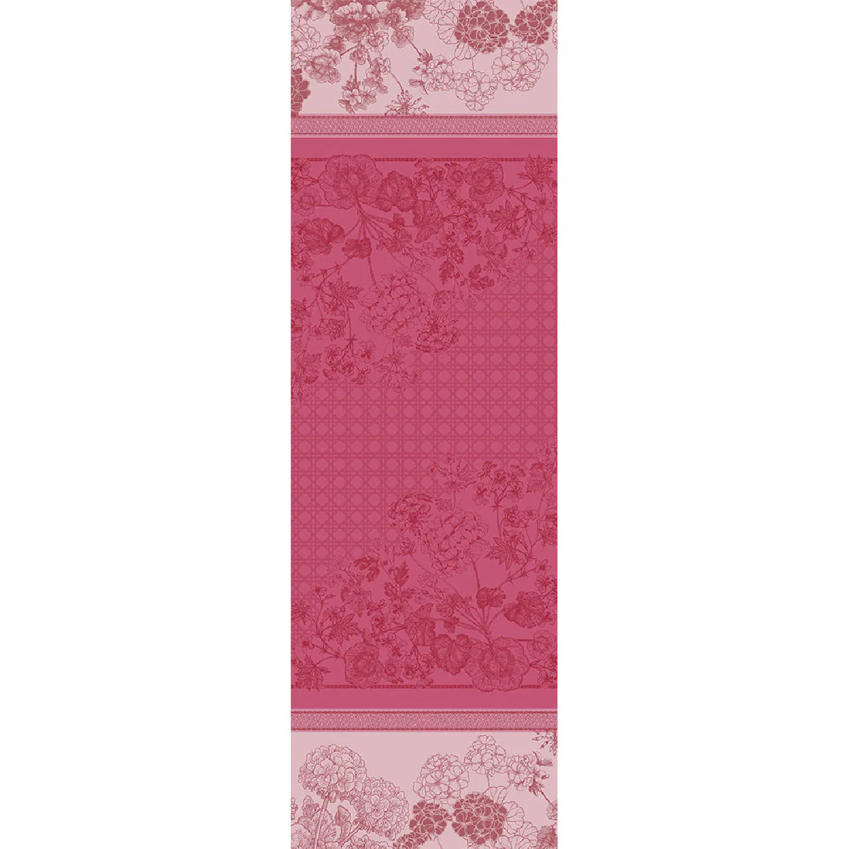 Chemin de table antitache déperlant pur coton bio rose 175X55 Garnier