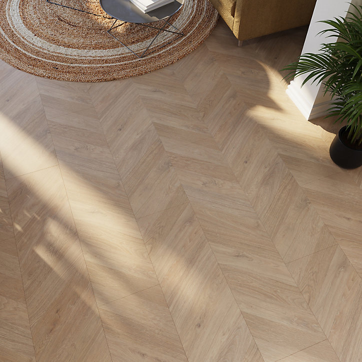 Sol stratifié clipsable Leyton chêne naturel 10 mm