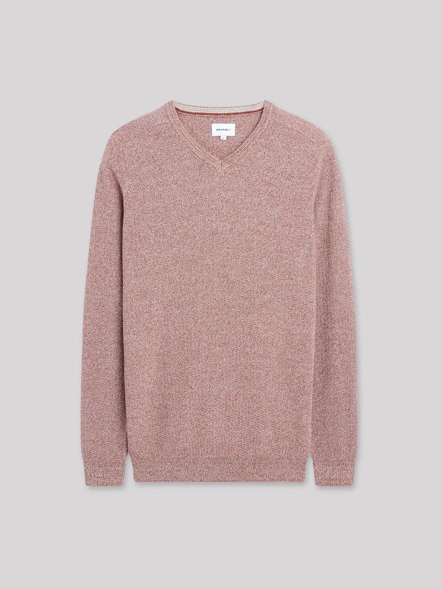 Pull col V en coton
