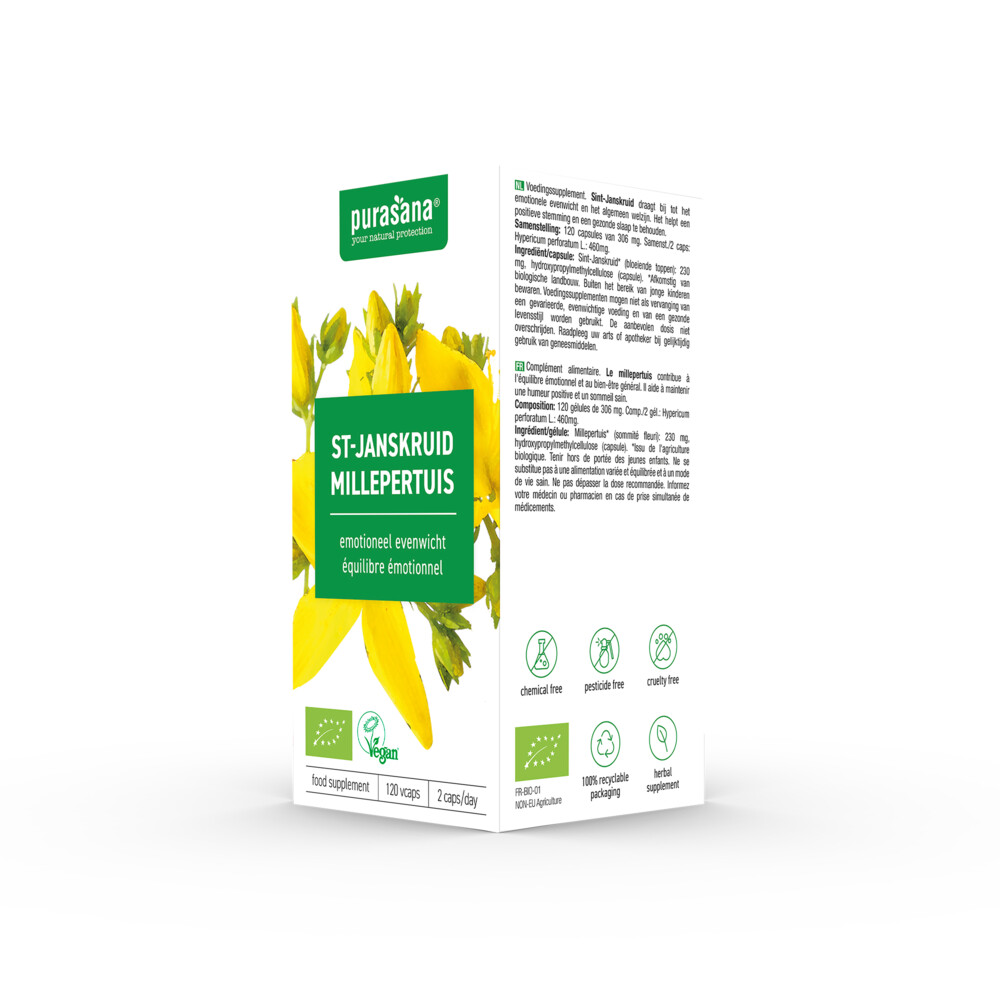 Purasana Sint-Janskruid Bio 120 Capsules