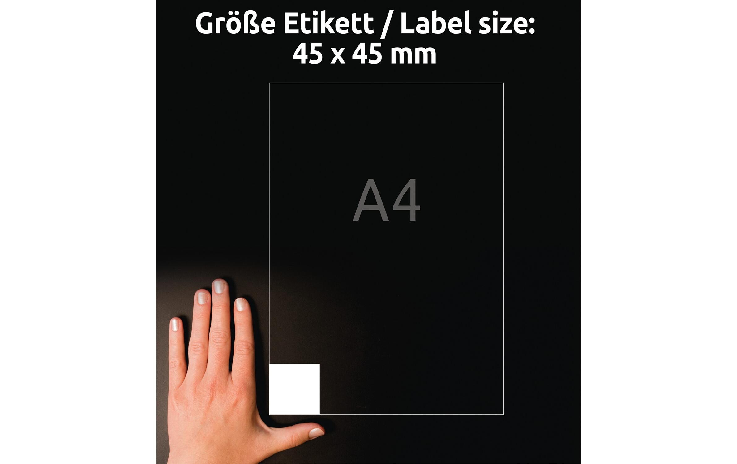 QR Code Etiketten 45 x 45 mm, 25 BlattQuadratische Etiketten