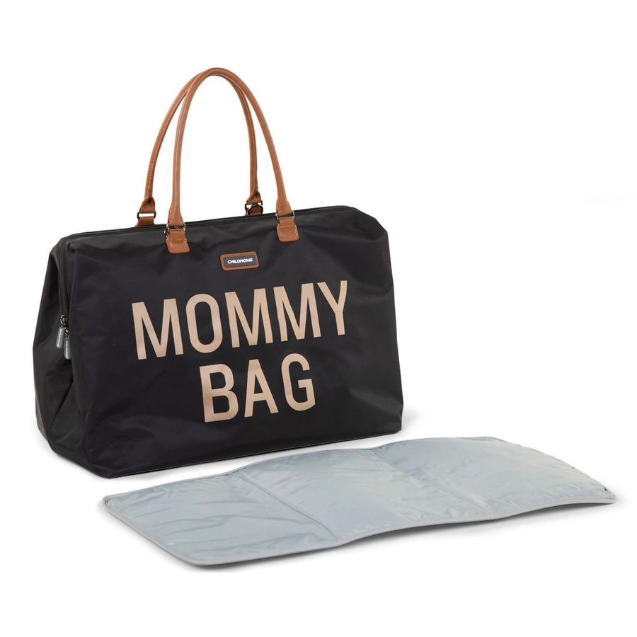 CHILDHOME Mommy Bag Groß Black Gold