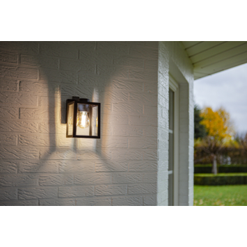 Lutec buitenwandlamp Shiva E27 mat zwart