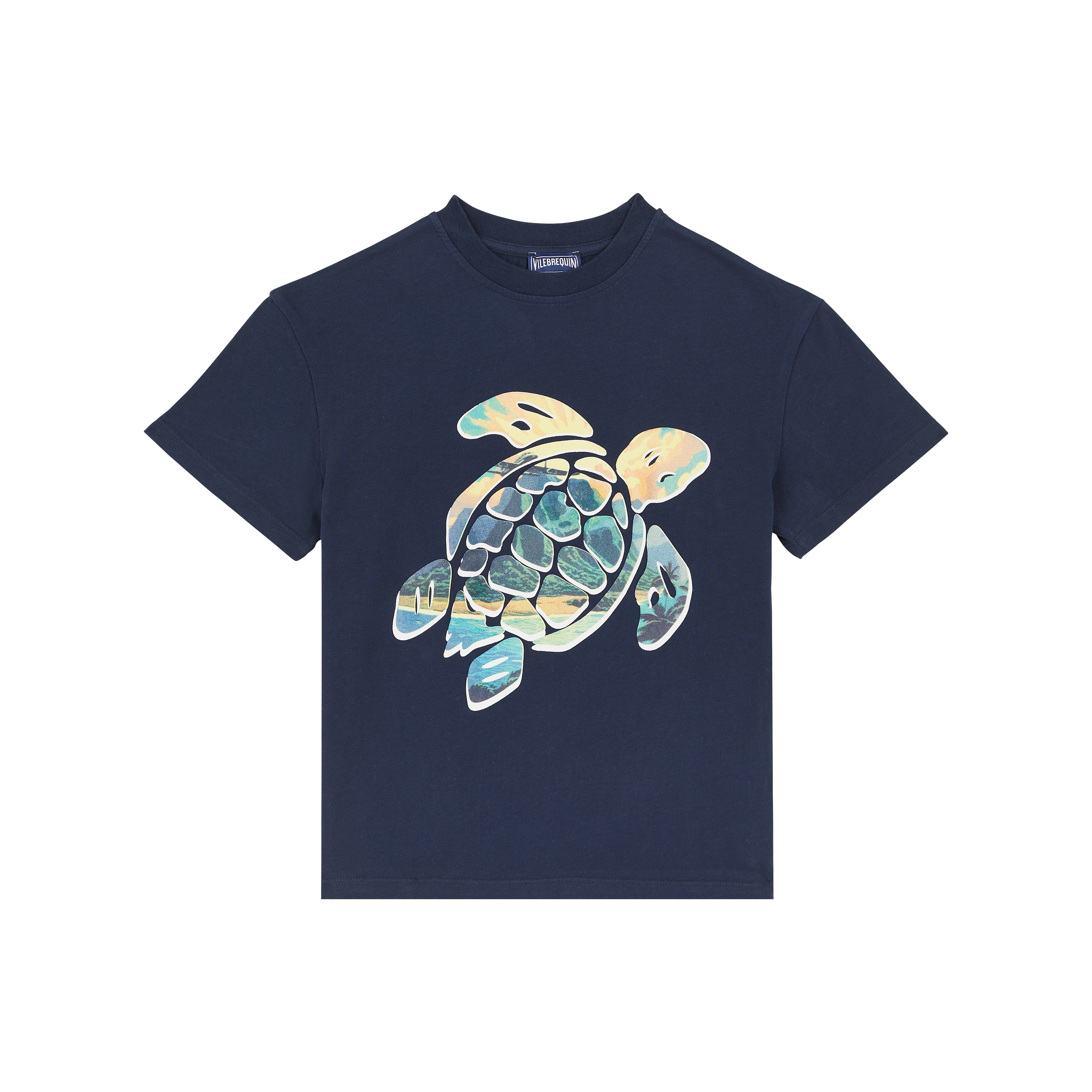 T-shirt en Coton Organique Garçon Tahiti Turtles
