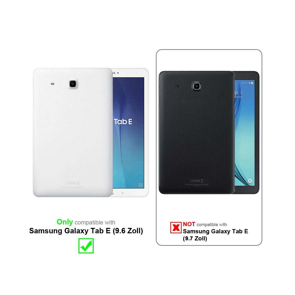 Samsung Galaxy Tab E (9.6 tomme) deksel til nettbrett