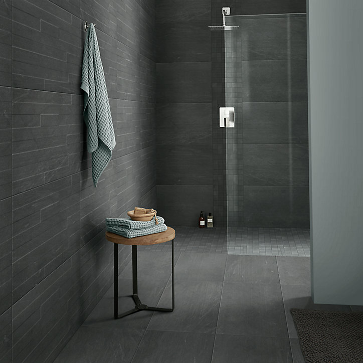 Mosaïque anthracite 30,4x30,3cm Slate