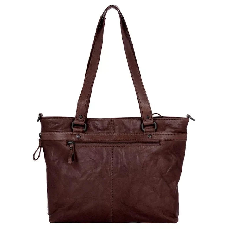 Spikes & Sparrow Bronco Shopper Lavendar Dark Brown