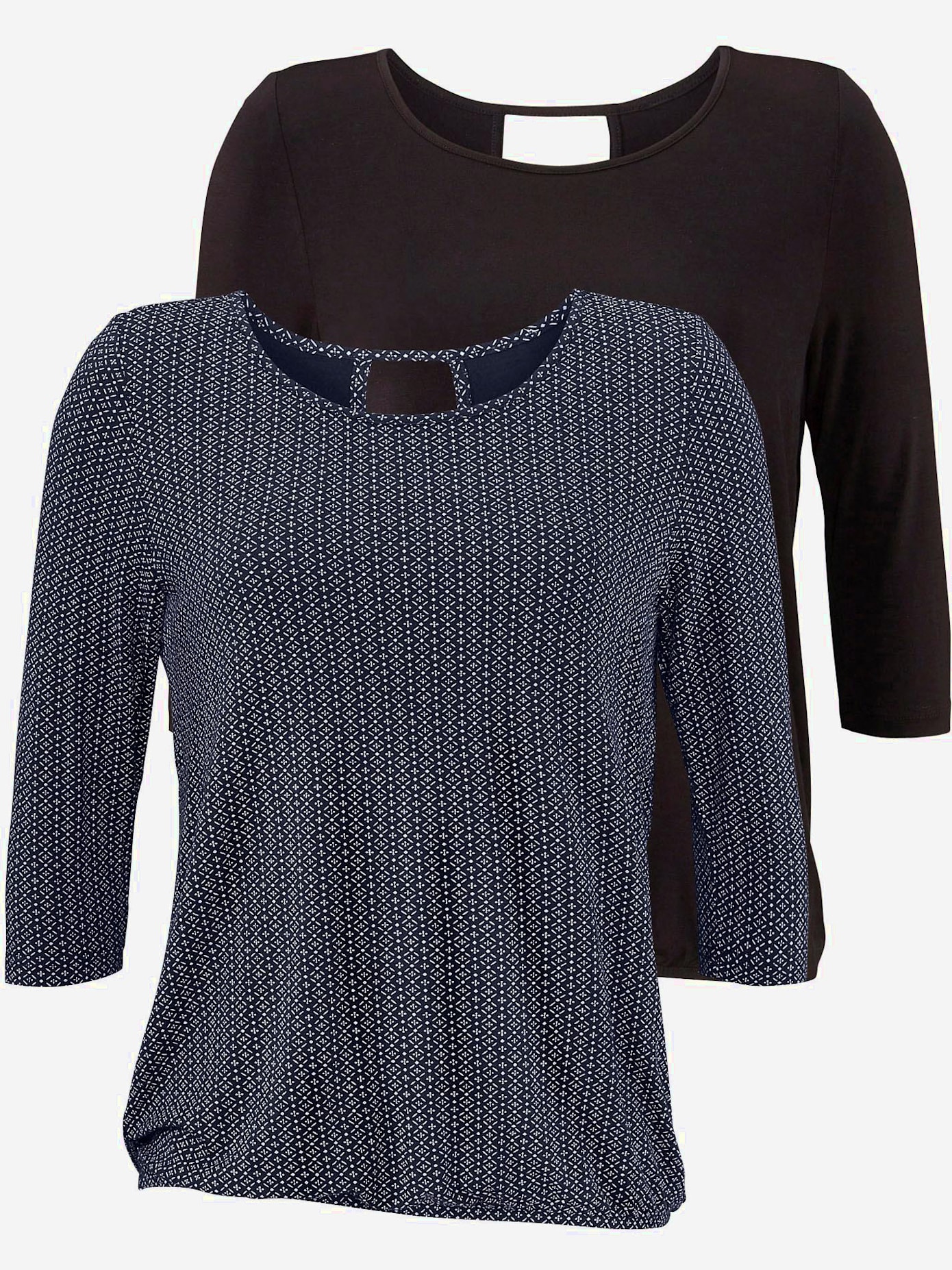 T-shirt à manches 3/4 lot de 2 t-shirts lascana
