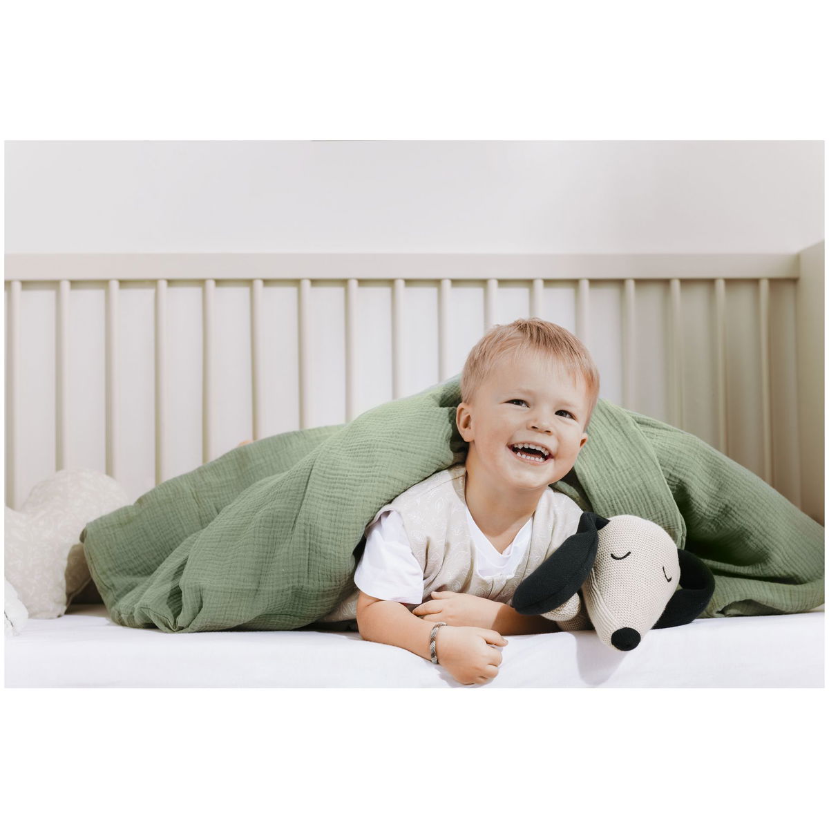 TräumelandTräumeland   Kinderbettwäsche Baumwollmusselin jeansblau