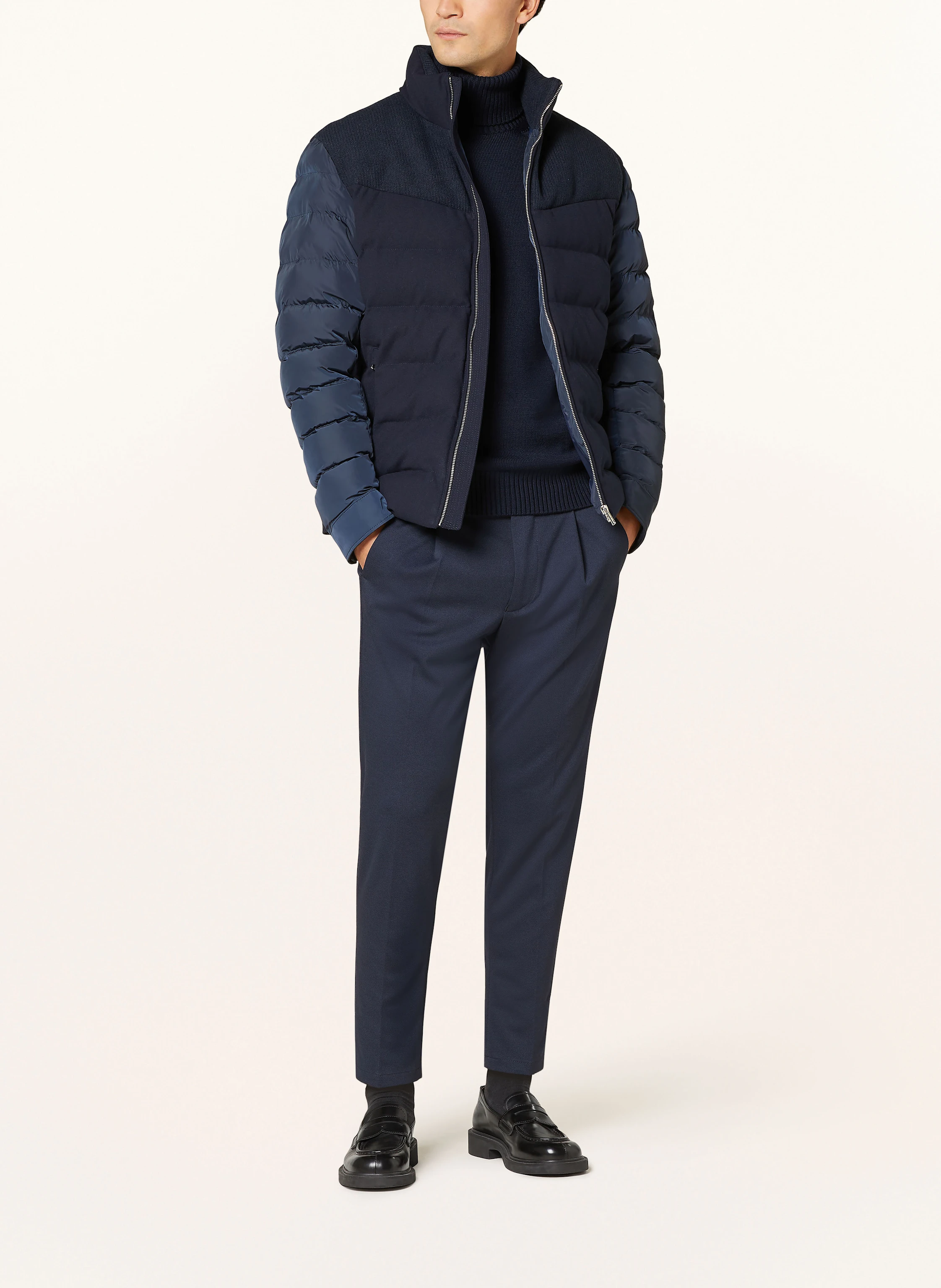 BOSS Steppjacke CLANELLO im Materialmix