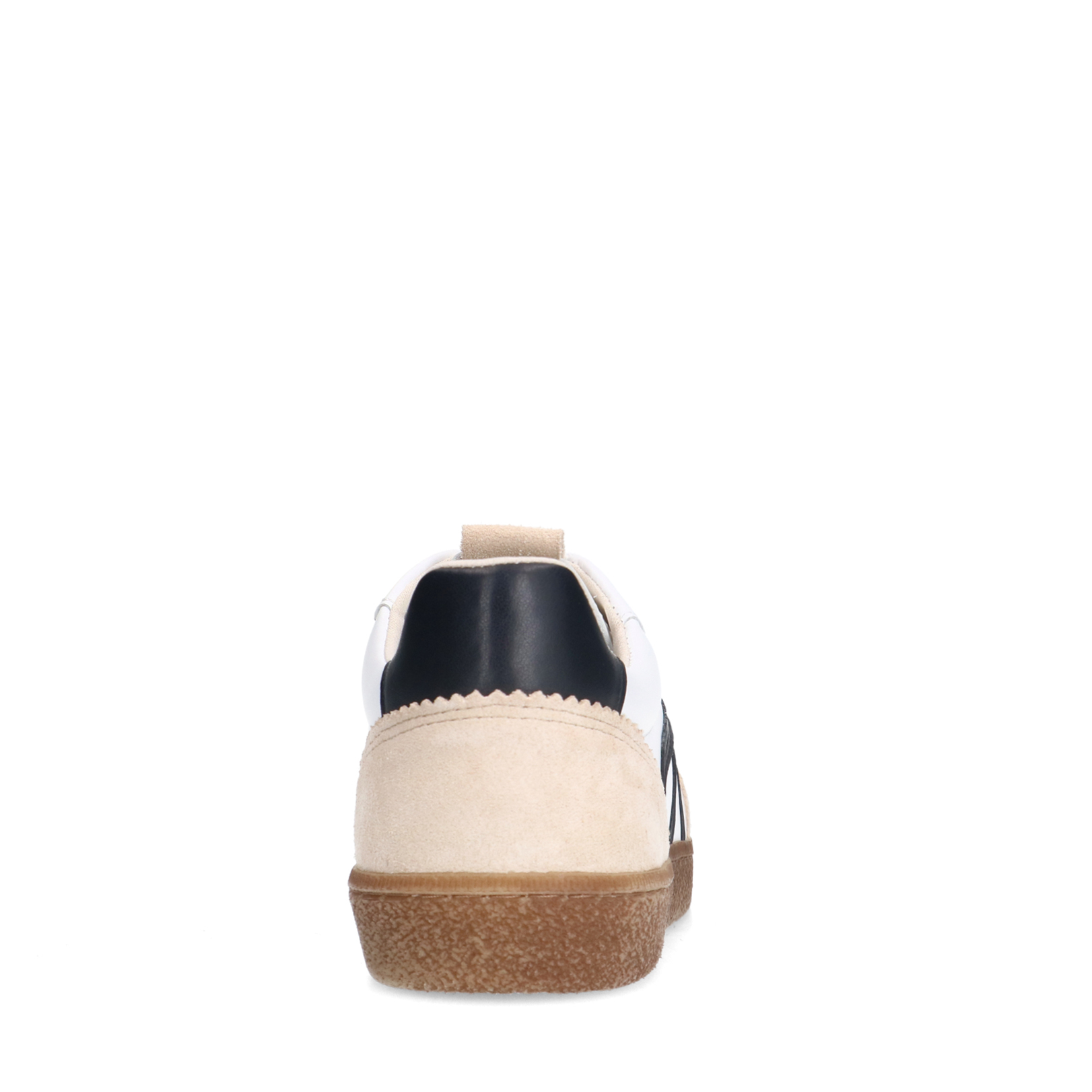 Witte leren sneakers met zwarte details