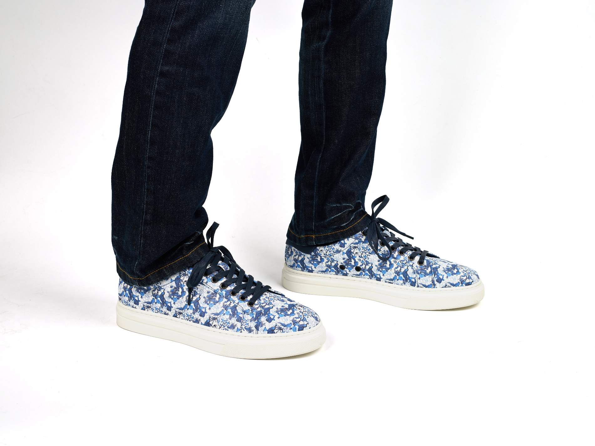 Azure Bird Garden Sneakers
