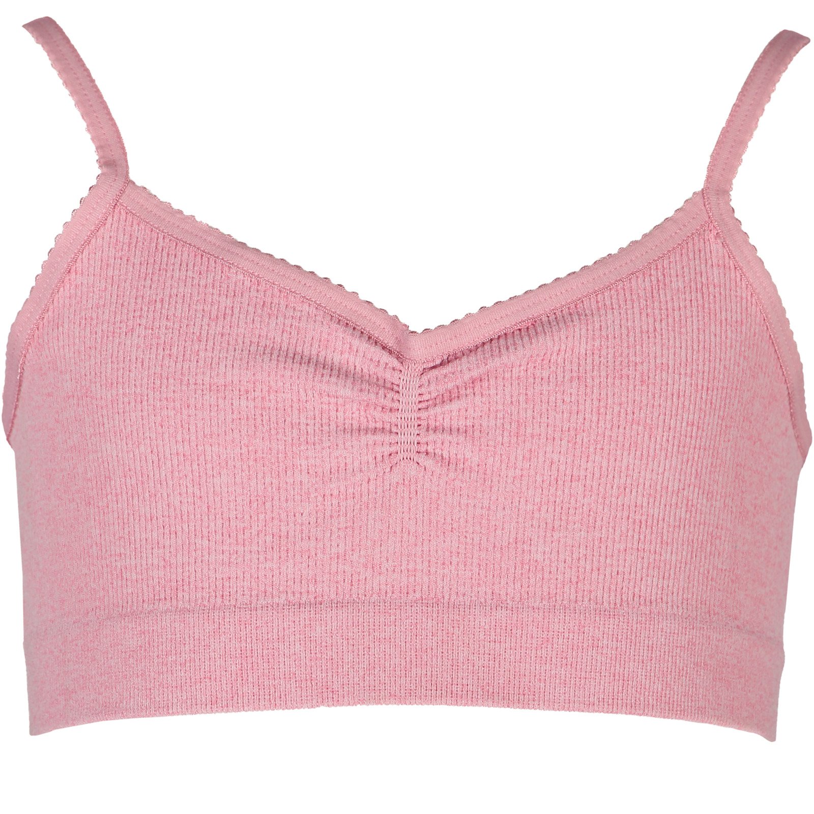 Mädchen-Bustier Rib seamless, 2 Stück rosa