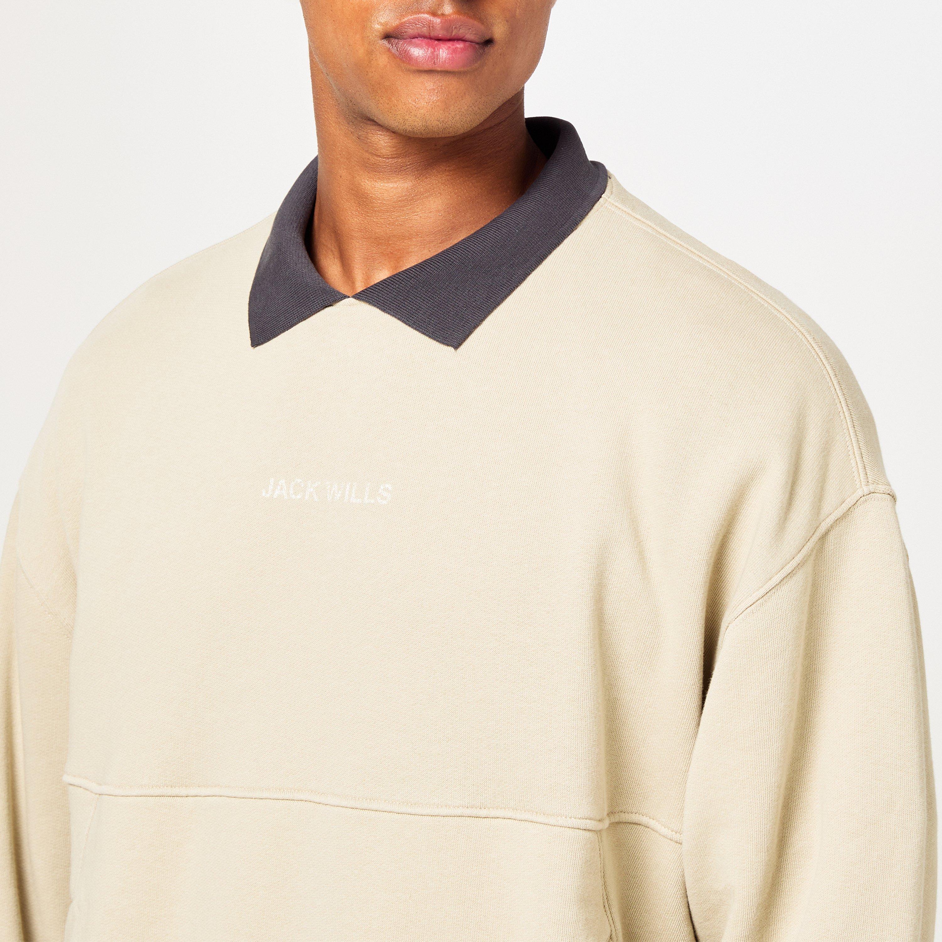 Jack Wills JW Twill Collar Crew Sweater