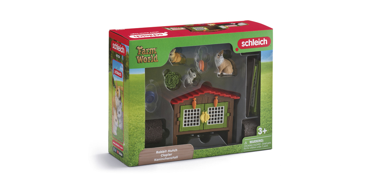 SchleichFarm World - Konijnenhok speelfiguur  (42728)