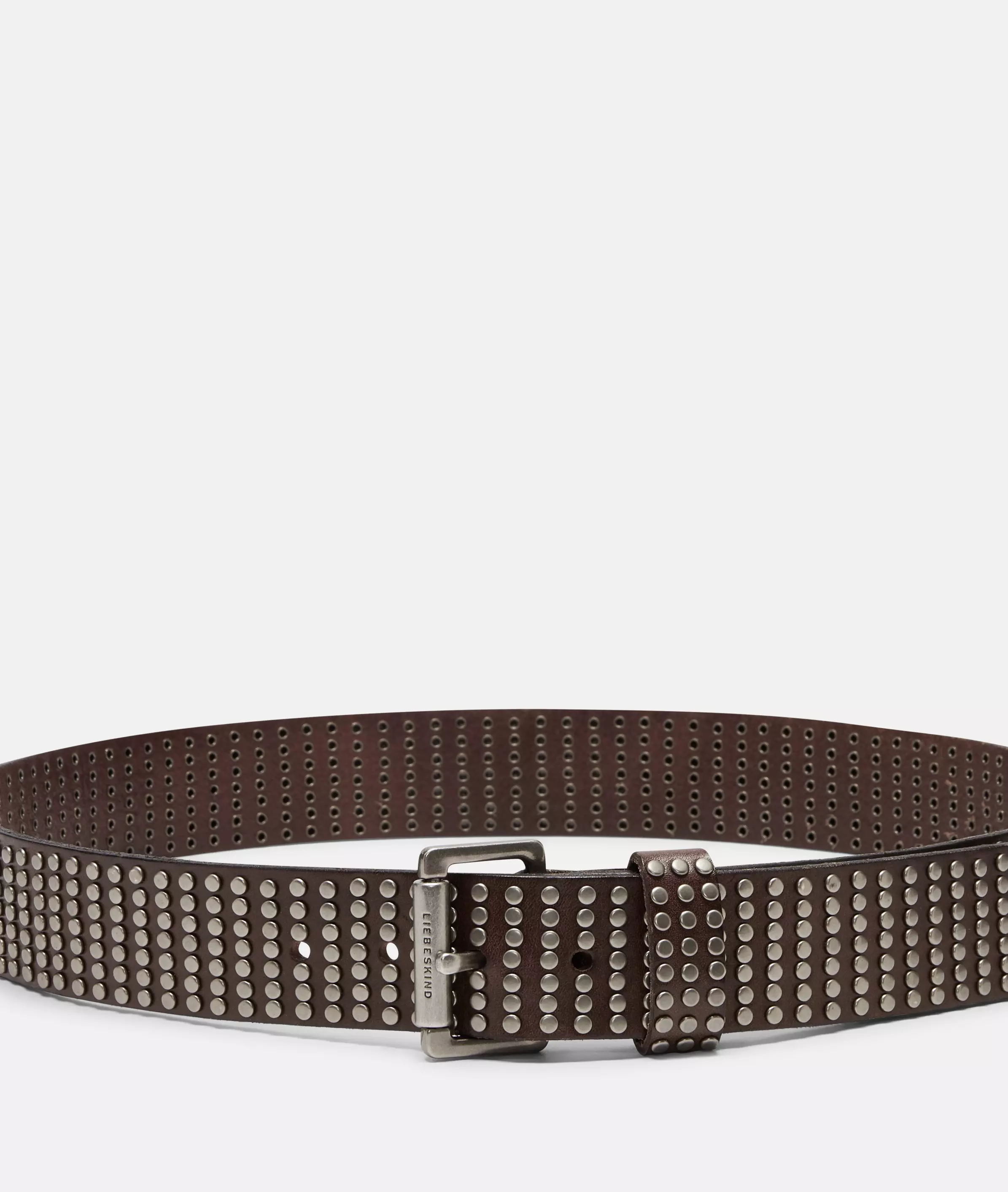 Belt Wide studded belt made from cowhide leather