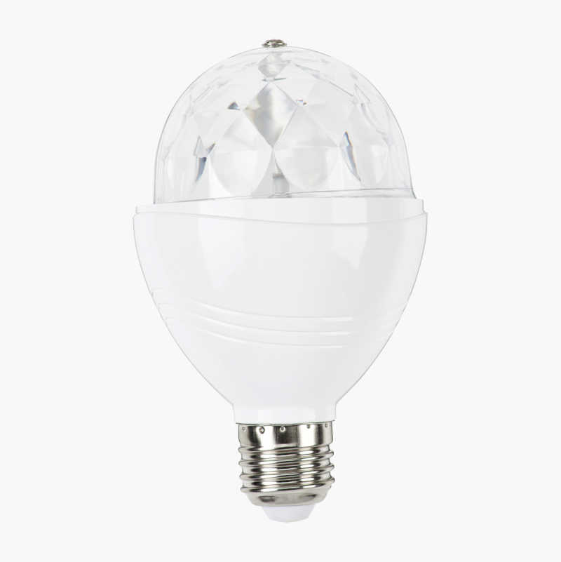 ROTERENDE DISKOLYS LED, E27