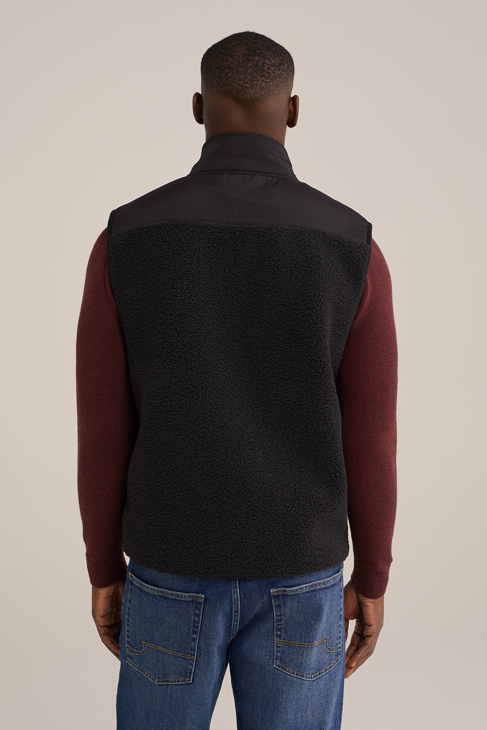 teddy bodywarmer WE Fashion Zwart