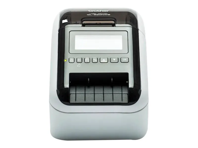 Brother QL-820NWBcVM - Etiketprinter - to-farvet (monokrom) - direkte termisk - Rulle (6,2 cm) - 300 x 600 dpi - op til 110 etiketter/min. - USB 2.0, Bluetooth 5.2, Wi-Fi(n), LAN - skærer - blank sort, hvid